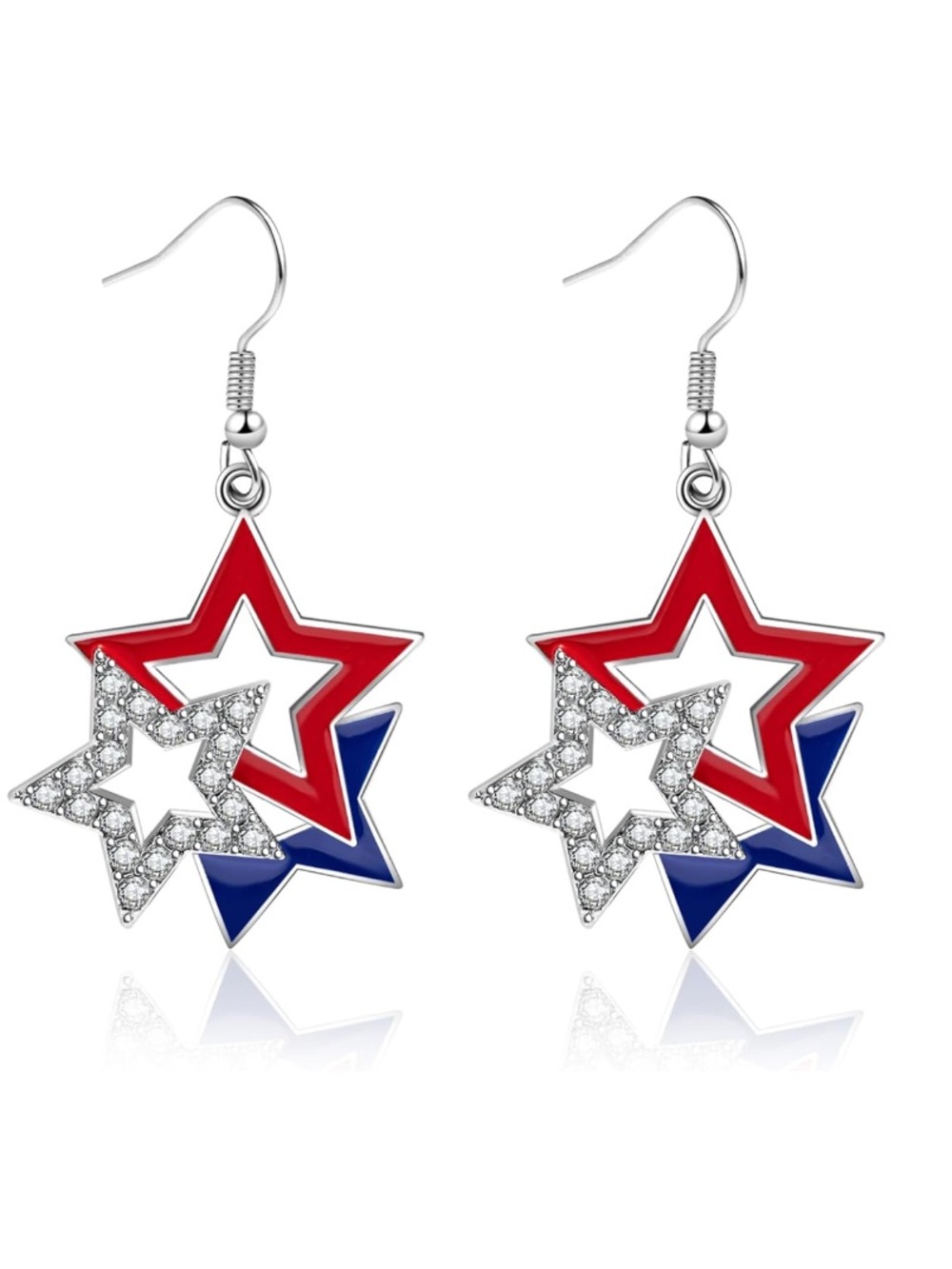 NWT🤍💙❤️ July 4th Independence Day Earrings American Flag 🤍💙❤️